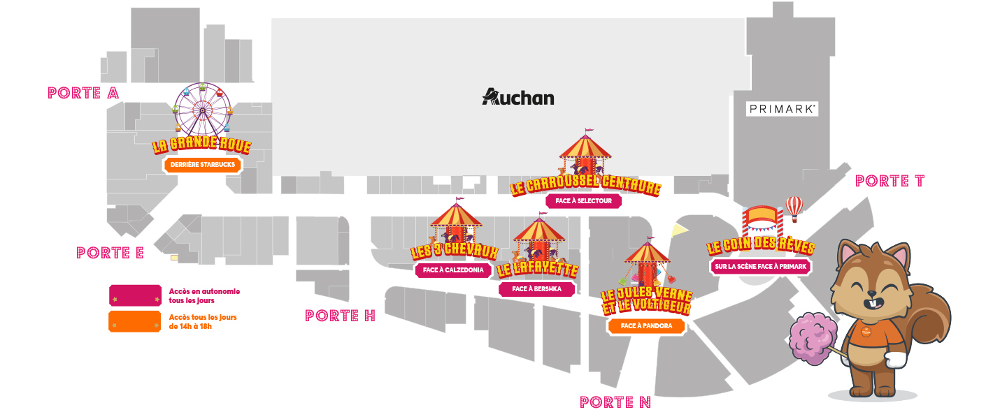 Plan Foire aux maneges | Aushopping Noyelles