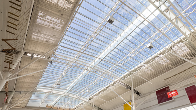 Lumière naturel - centre commercial Aushopping Noyelles