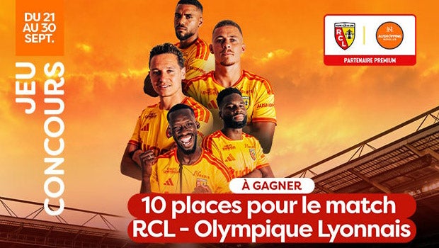 Jeu concours RC LENS - OLYMPIQUE LYONNAIS | Aushopping Noyelles