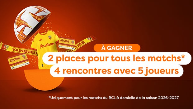 Jeu concours RC Lens Aushopping Noyelles 25 août au 13 septembre 2026