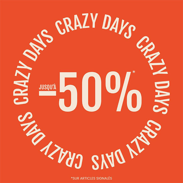 MOA crazy days jusqu'à -50%* du 27 mars au 6 avril 2026