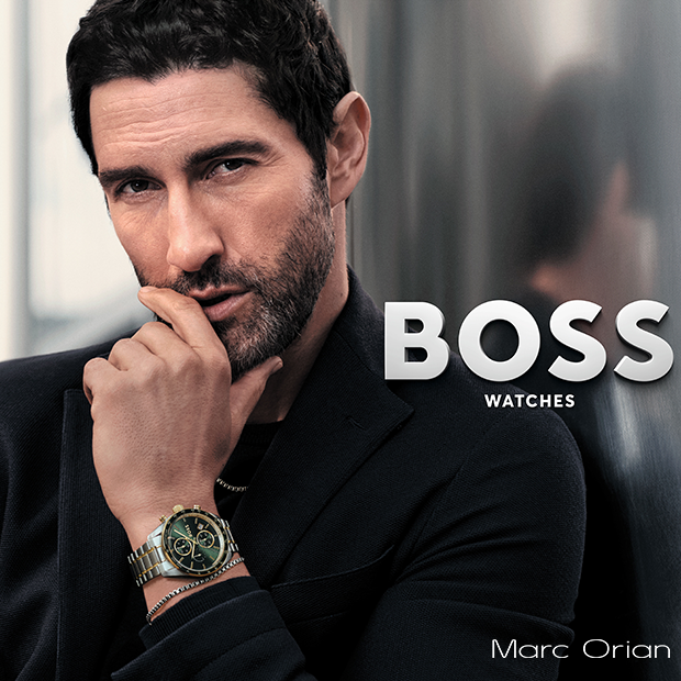 Visuel promotionnel pour la sélection de montres BOSS chez MARC ORIAN